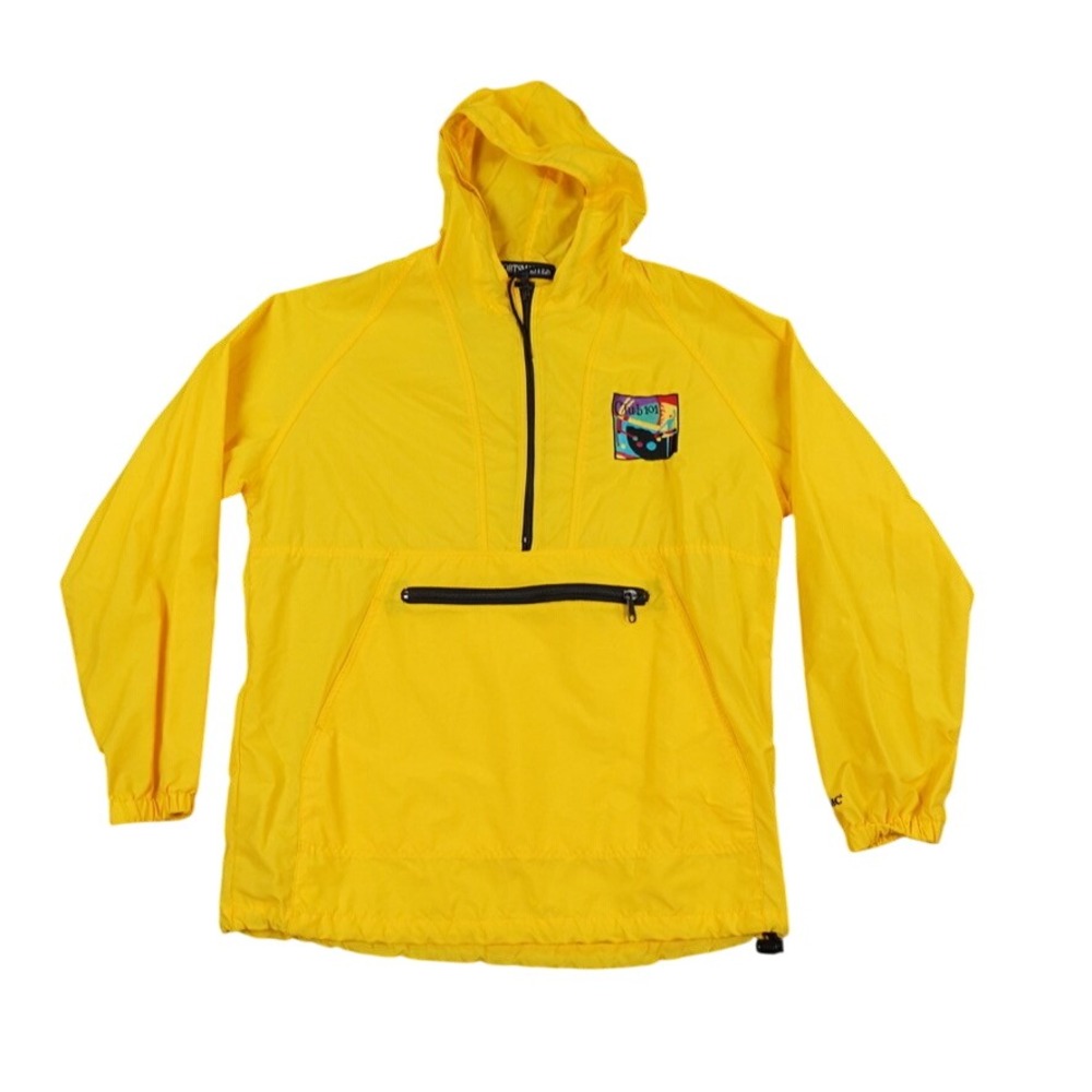 VTG Sportsmaster Club‎ 101 EMC Pullover Mens Small Yellow Windbreaker USA Anorak